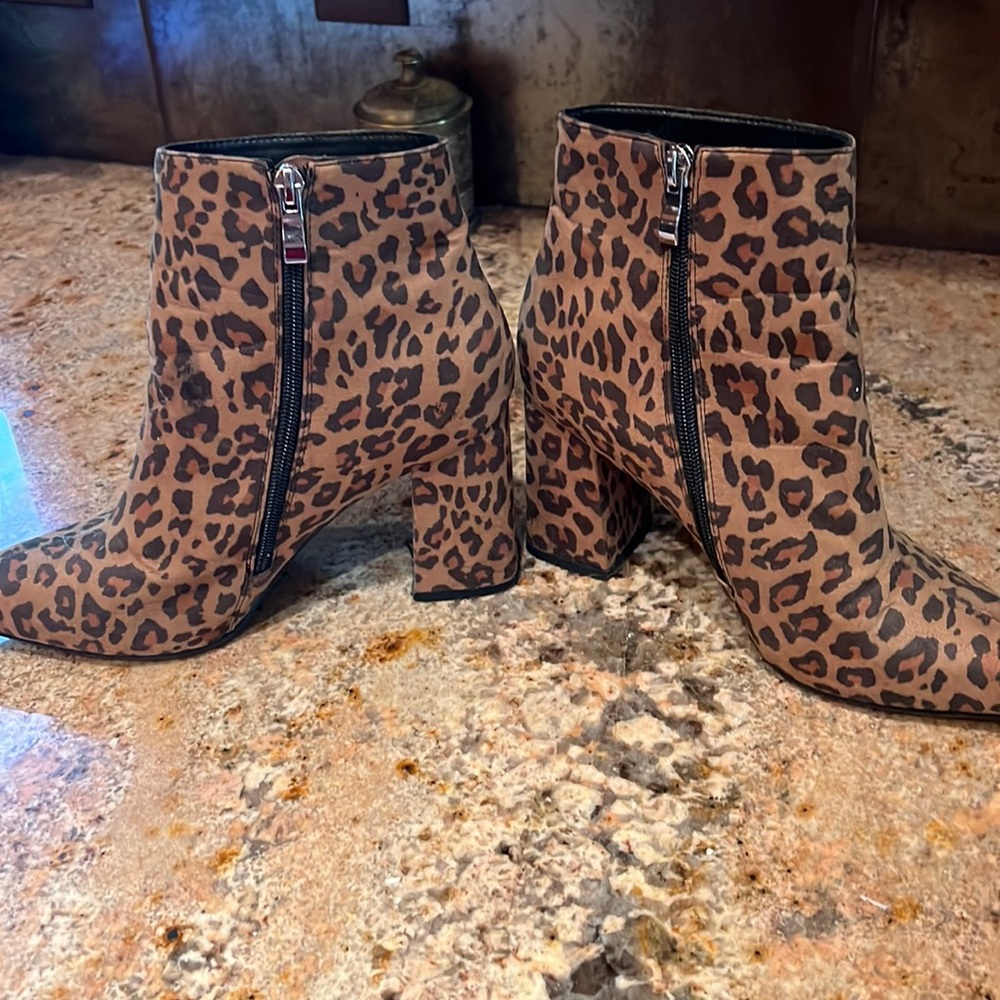 Cheetah Print ankle booties